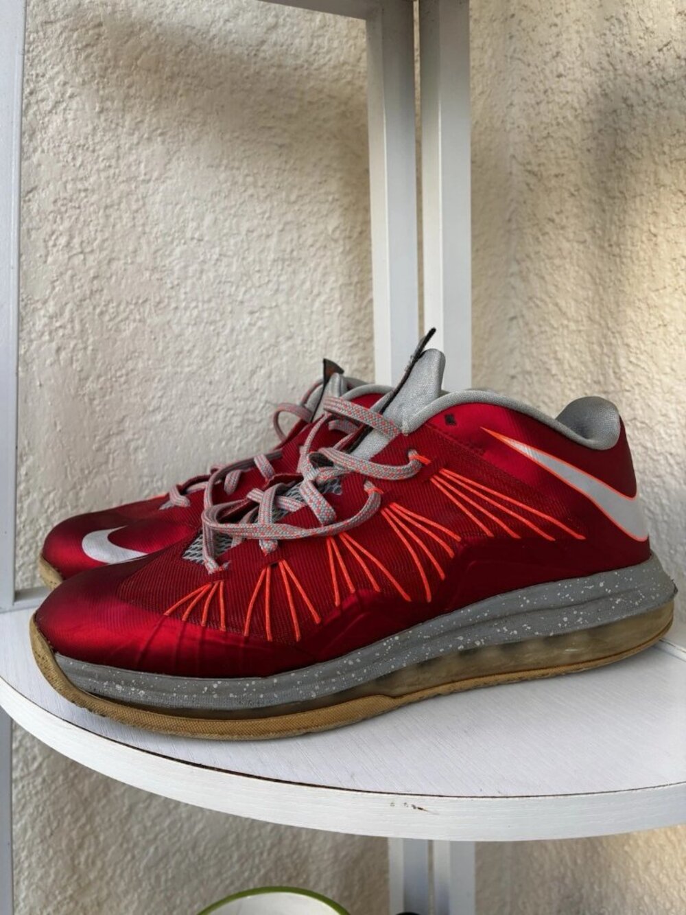 Nike Air Max LeBron 10 Low Ohio State 579765-600 Size